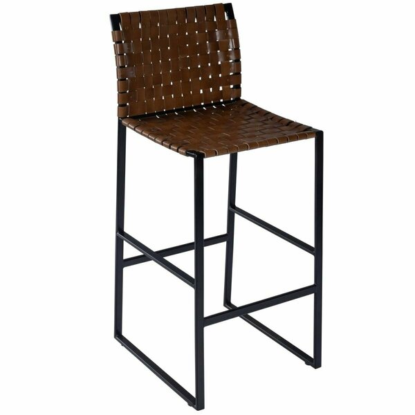 Fiesta Woven Leather Bar Stool Brown FI3651649